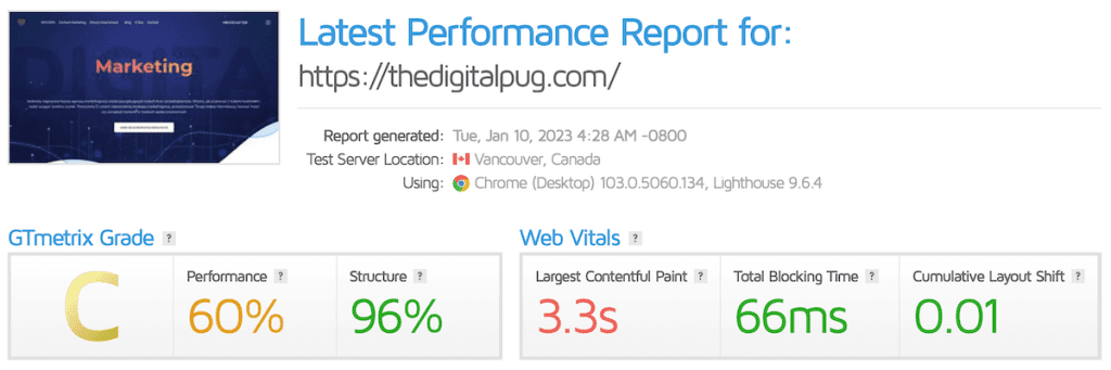 WP Rocket plugin test and fail.
