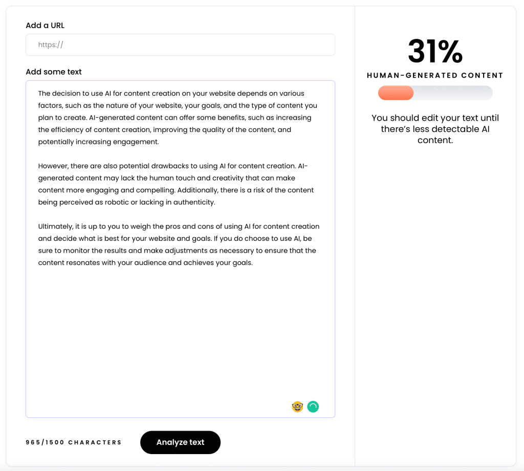 Ai generated content