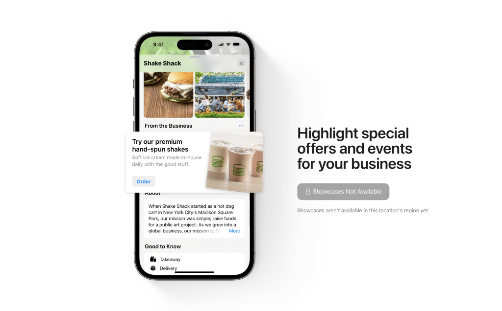 Apple Business Connect Showcases